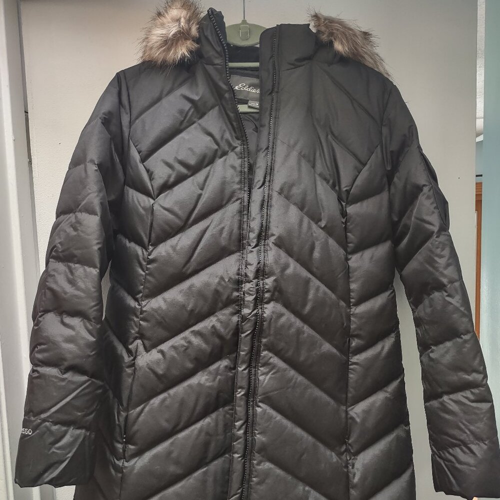 Eddie Bauer Women's Crystal Ridge Down Parka Black Size Medium